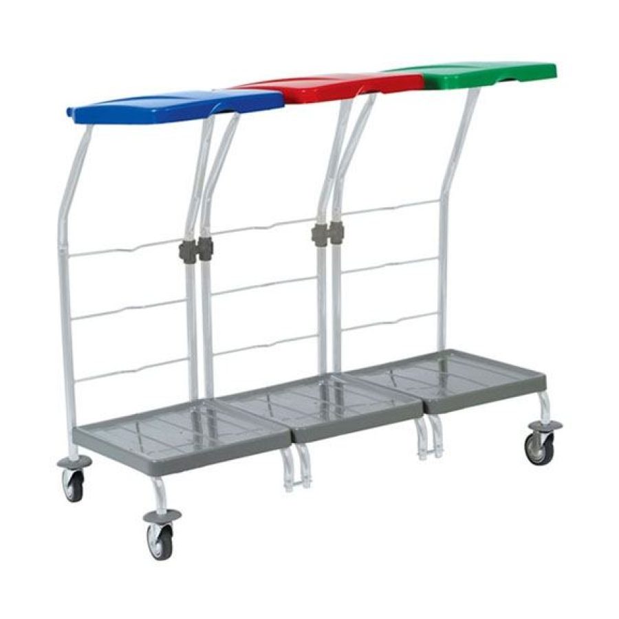 Voziček IVEC 3 X 70 L za perilo ali odpadke brez pedalke