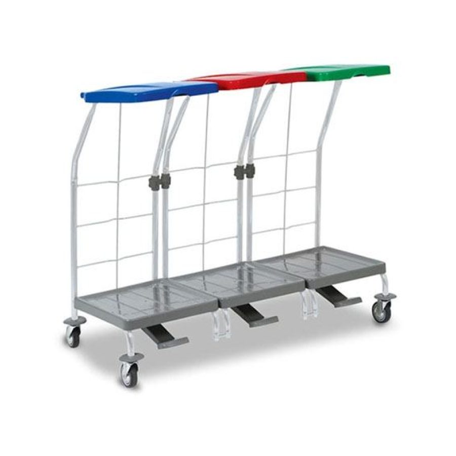 Voziček IVEC 3 X 70 L za perilo ali odpadke na pedal